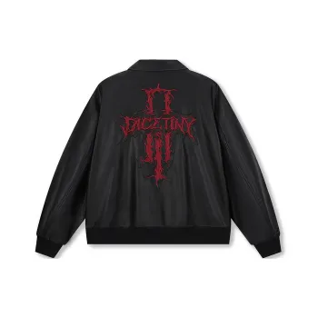 DICETINY Leather Jackets Unisex Black