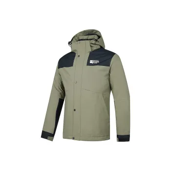 QIAODAN Trench Coat Men's Misty Swamp/Black