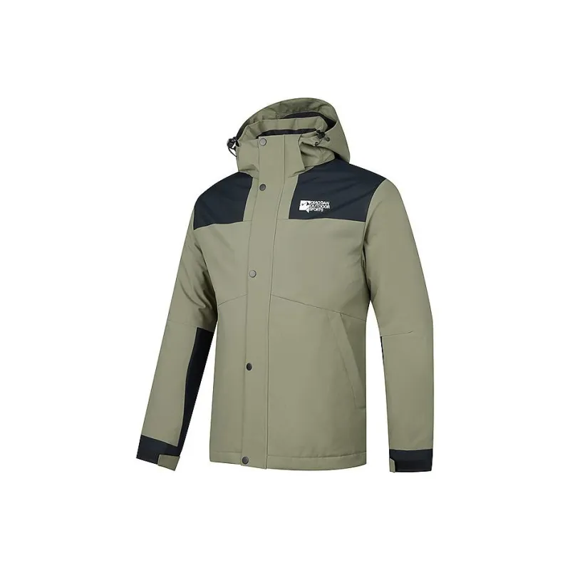 QIAODAN Trench Coat Men's Misty Swamp/Black-0