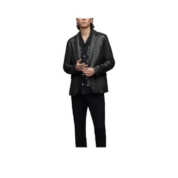 ALLSAINTS Leather Jackets Men Black