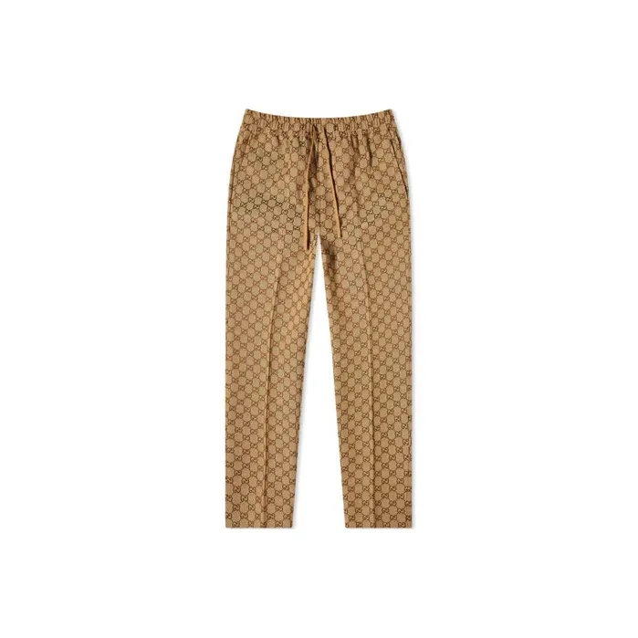 GUCCI GG Running Casual Pants Men's Camel-0