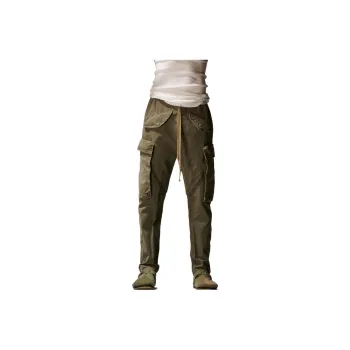 GREG LAUREN Tapered Cotton Cargo Trousers