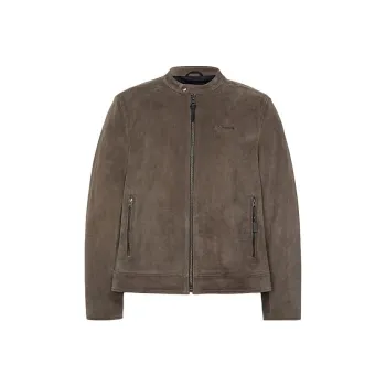COACH Leather Jackets Men Brown