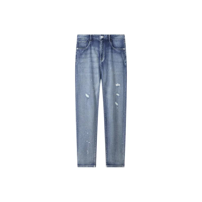 Jiumuwang Men's Pants Expert Jeans Men's Blue-0