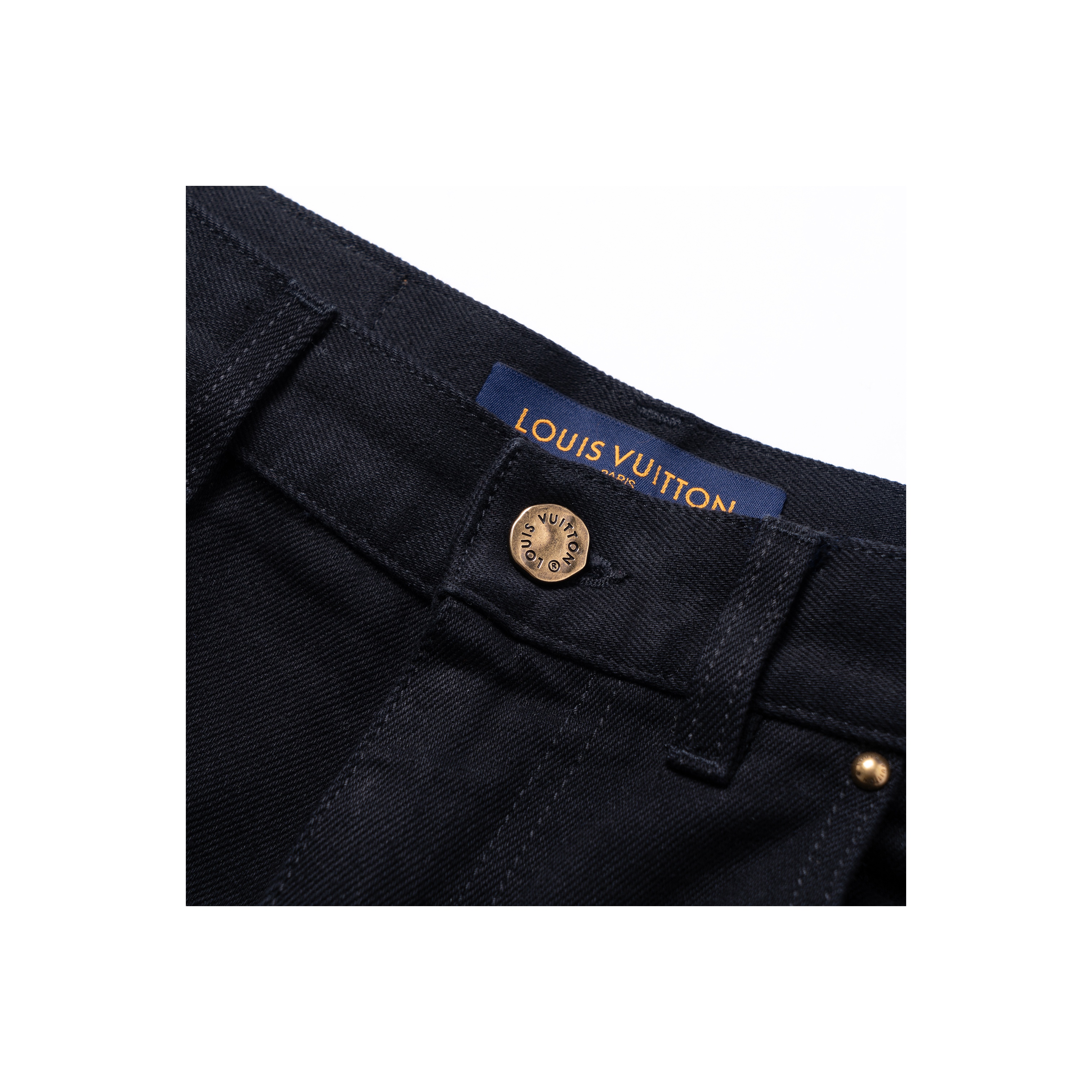 LOUIS VUITTON Monogram Detail Carpenter Denim Pants - POIZON