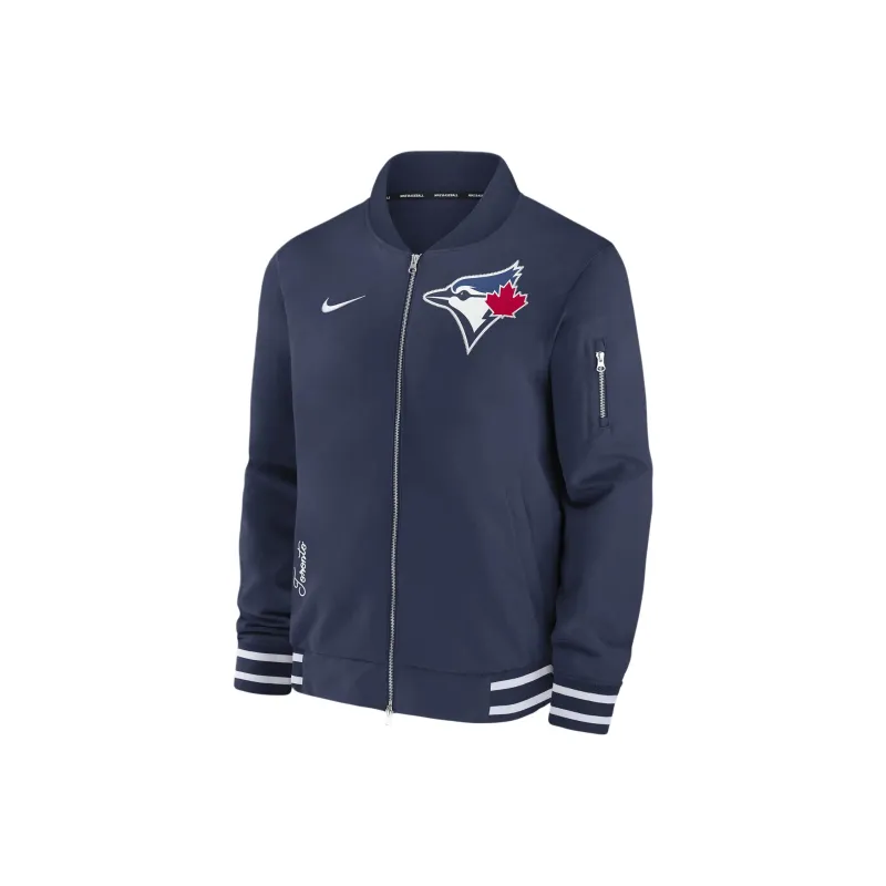 Nike Toronto Blue Jays Authentic Collection Men's Nike Mlb Full-Zip Bomber Jacket-0