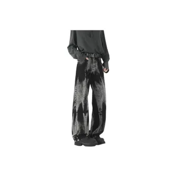 NEAR HERE Jeans Unisex Black Gray Color
