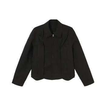 YAOJIUJIUQI Jackets Coats Unisex Black