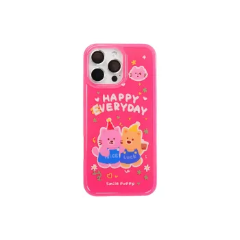 Sopi Acrylic Material Pink Kitten Yellow Bear Phone Cases Compatible With IPhone 16/15 Pro Max/Apple 13/14 Pro/Max