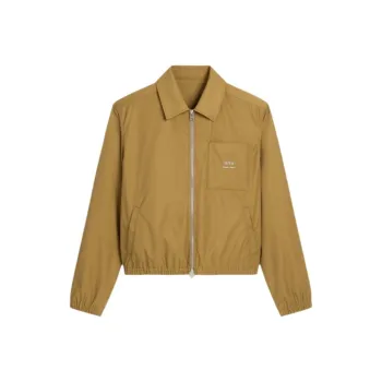 AMIPARIS Paris Logo Lettering Zip Up Bomber Jacket
