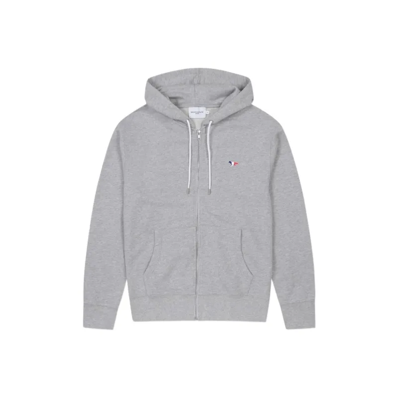 Maison Kitsune Zip Up Long Sleeved Hoodie-0