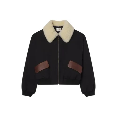 check-print suedes Coats Unisex Black