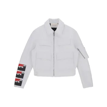 1017 ALYX 9SM Mark Flood Collaboration Leather Jackets Unisex White