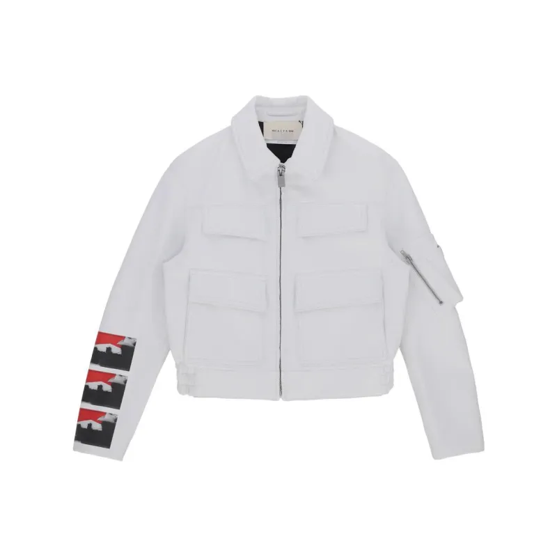 1017 ALYX 9SM Mark Flood Collaboration Leather Jackets Unisex White-0