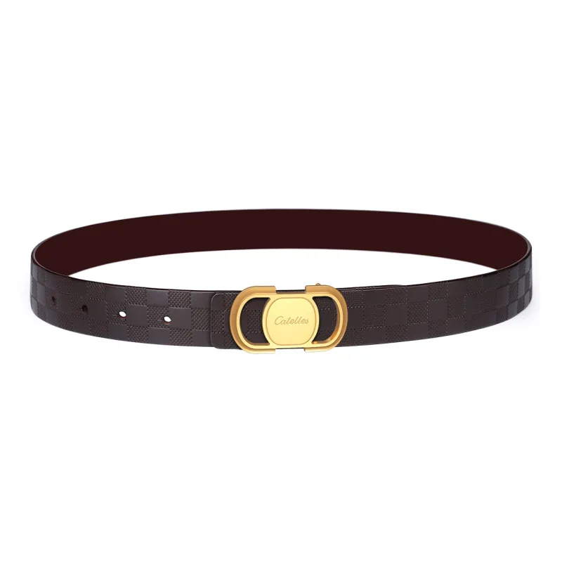 CATELLES Top Grain Cow Leather Belts Men's 3.5cm-10