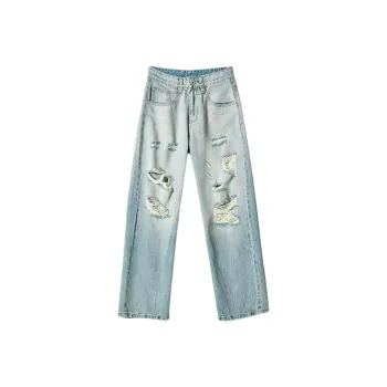 SONGS ALONG Jeans Unisex Peacock Blue