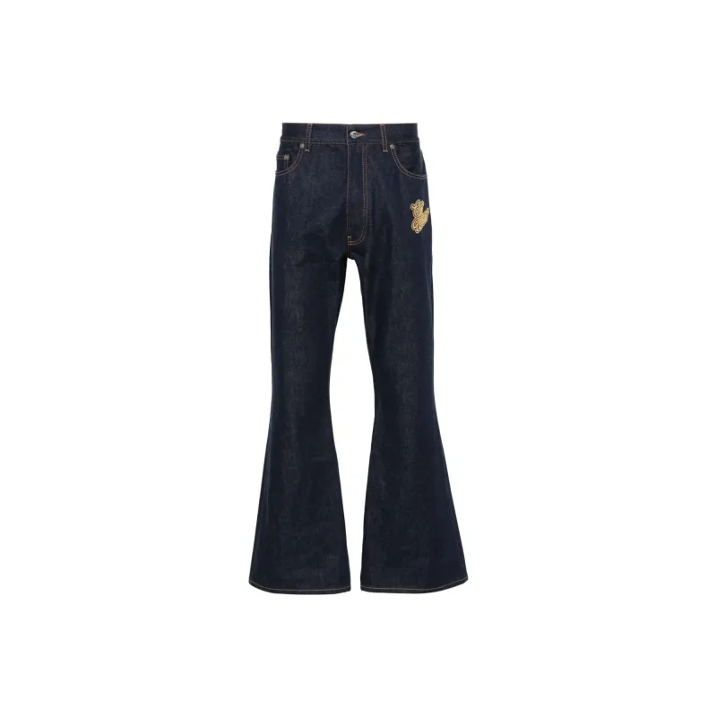 OFF WHITE Logo embroidered Flared Jeans-0