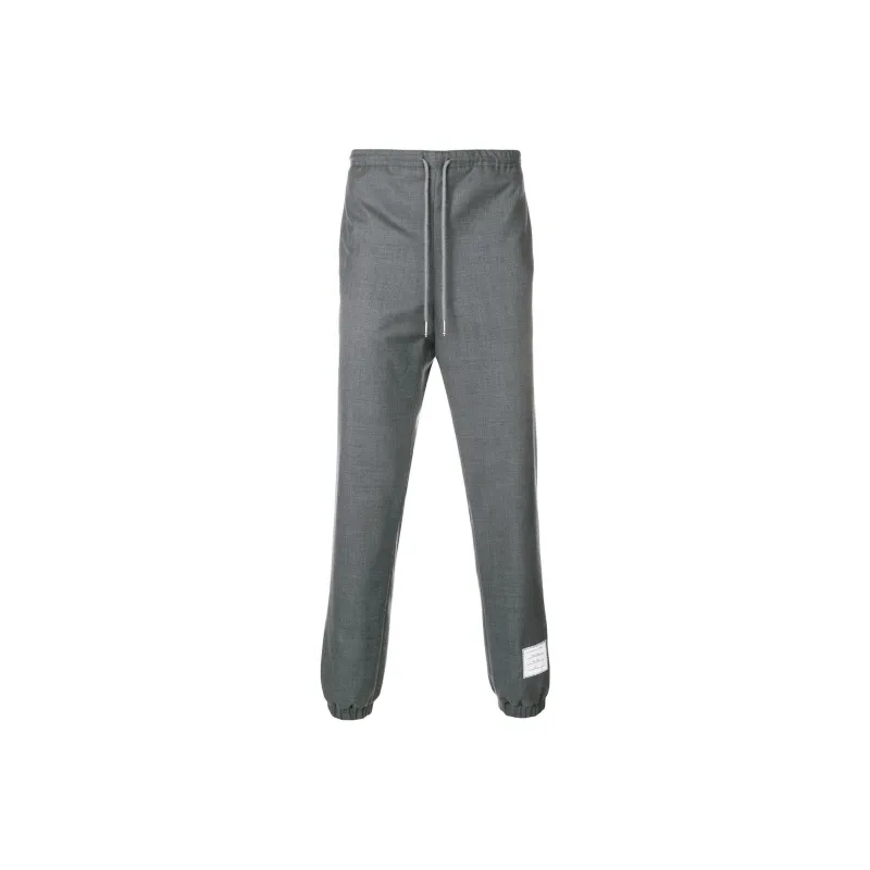 THOM BROWNE Drawstring waist Wool Track Pants-0