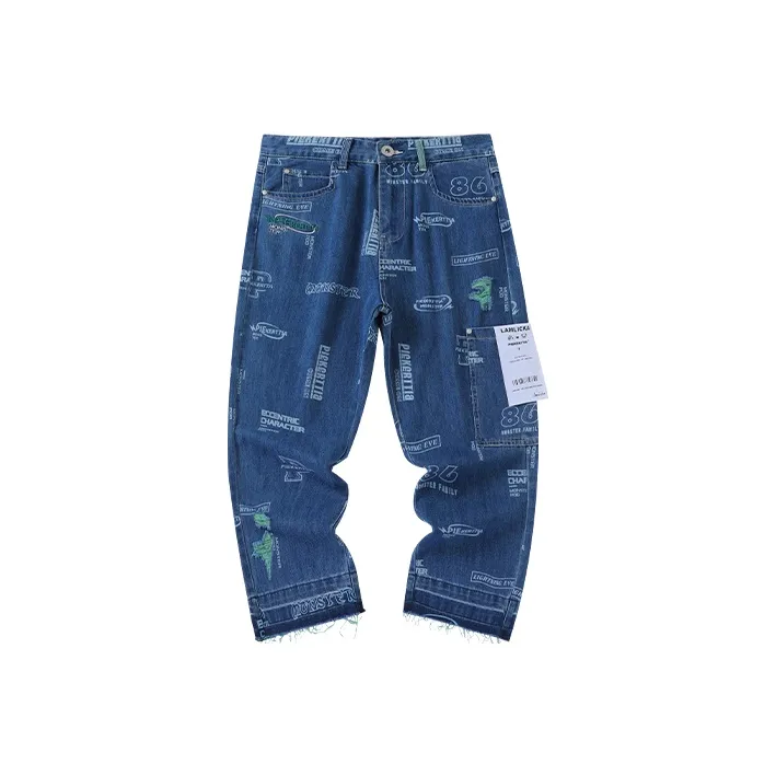 LAMLICKA Wide Leg Jeans Unisex Blue-0