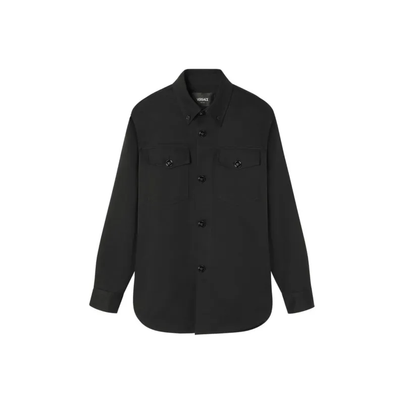 VERSACE Medusa Button Long Sleeved Shirt Jacket-0