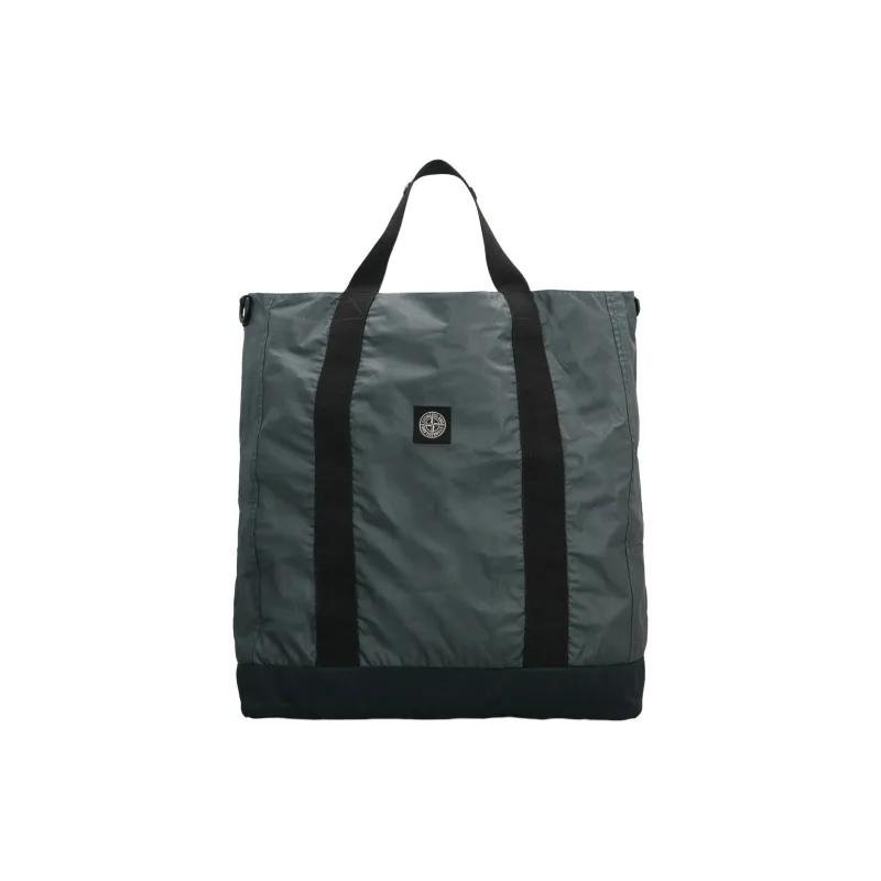 STONE ISLAND Cotton Tote Bag, Shopping Bag, Shoulder Bag, Handbag Regular Women's Bottle Green-1