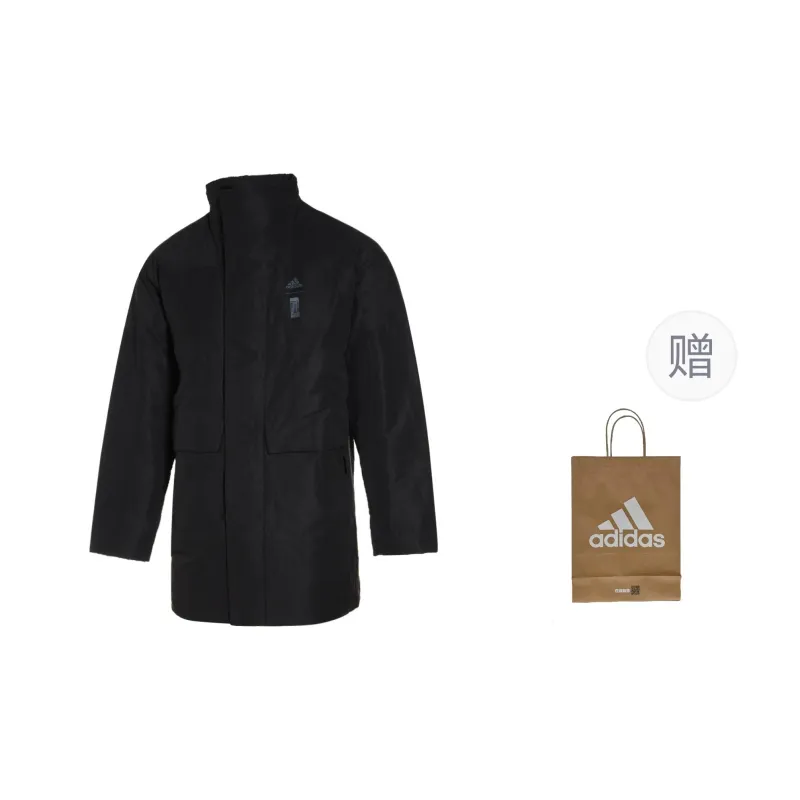 Adidas Down Jackets Men Black Down Jacket+Shopping Bag-0