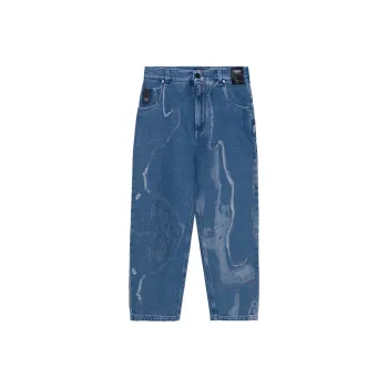 FENDI Contrasted Logo Motif Denim Trousers
