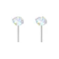 4mm Colorful Zircon Stud Earrings[999 Fine Silver]