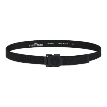 STONE ISLAND Nylon, Polyester, Polyamide, Metal, Zamak, Iron Belt Unisex Black 