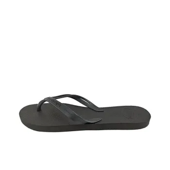 Havaianas Rubber Sole Abrasion Resistant Slip Resistant Flip Flops Women's Black