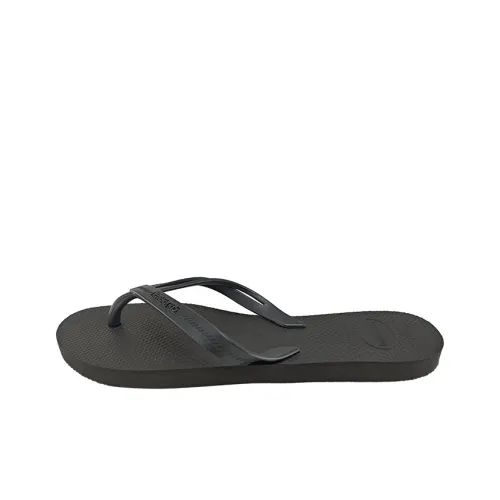 Havaianas Rubber Sole Abrasion Resistant Slip Resistant Flip Flops Women's Black