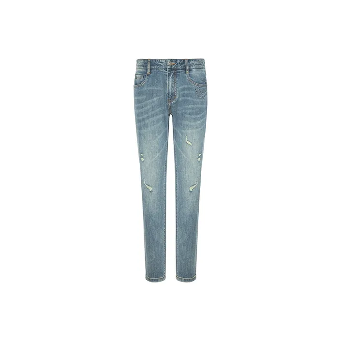 LIU·JO UOMO SS22 Ripped Pants Jeans Men's Medium Blue-0