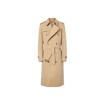 Burberry Trench Coat Men's Gray Yellow