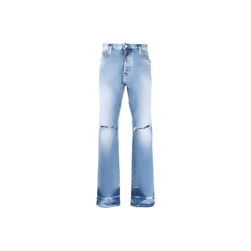 DSQUARED 2 Straight leg Ripped Jeans-0