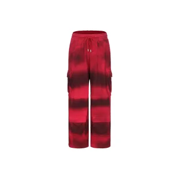 VANN VALRENCÉ Cargo Pants Unisex Smudge Red
