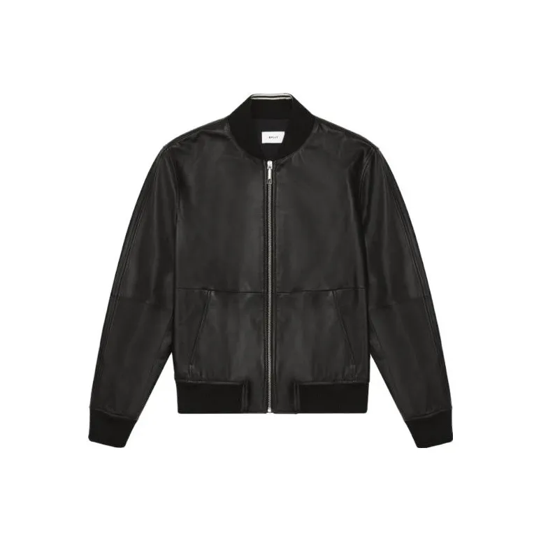 BALLY Leather Bomber Jacket-0