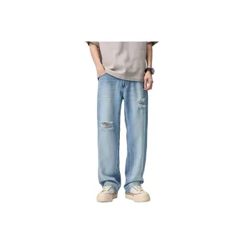 【dme】 Jeans Unisex Colorful Blue