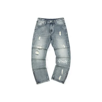 GENANX Straight Jeans Unisex Denim Blue