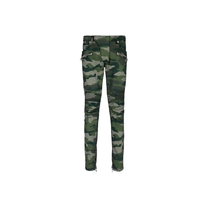 BALMAIN Camouflage print Slim Jeans-0