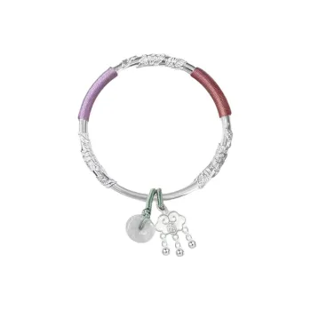 U state S 999 Fine Silver Bangles Women's