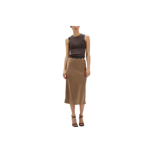 CALVIN KLEIN Casual Long Skirt Women's Khaki