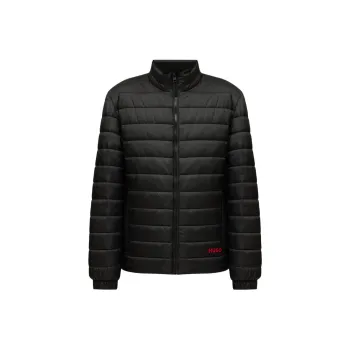HUGO BOSS Logo Printed Zipped Padded Jacket