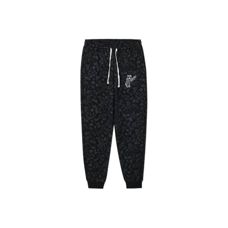 New Era Knitted Sweatpants Unisex Black Pattern-0