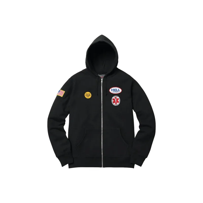 Supreme Hysteric Glamour Patches Zip Up Sweatshirt-0