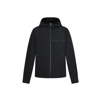 RARE Casual Hooded Jacket Price Coat Men's Black