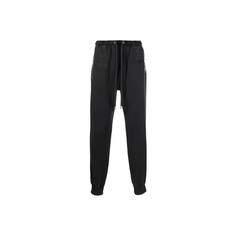 Lanvin SS22 Knitted Sports Pants Unisex Black-0
