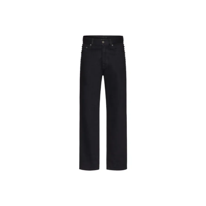 Valentino Stud Detailed Straight Leg Jeans-0