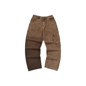 GENANX Straight Jeans Unisex Coffee