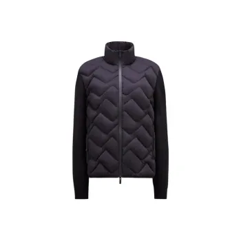 Moncler Padded-panel Knitted Jacket