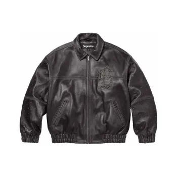 Supreme Gem Studded Leather Jacket